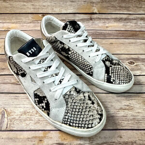 Steve Madden Womens Reptile and Suede Philosophy Low Top Sneakers 10M